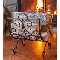 Crest Scrollwork Fireplace Log Holder - Copper - B075WCSZBZ